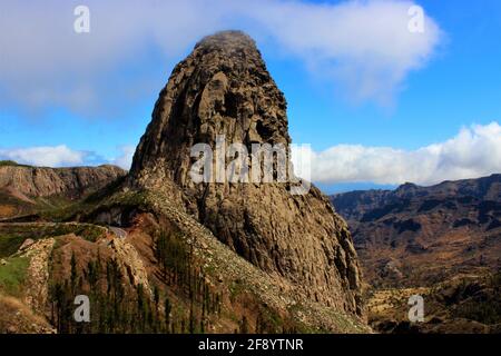 Vue sur Roque de Agando Banque D'Images