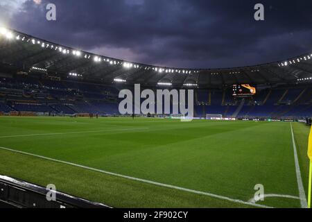 Rome, Italie. 15 avril 2021. Rome, ITALIE - AVRIL 15: Vue générale pendant la finale du quart de l'UEFA Europa League: Leg Two match entre ROME ET Ajax au Stadio Olimpico le 15 avril 2021 à Rome, Italie (photo de Marcel ter Bals/Orange Pictures) crédit: Orange pics BV/Alay Live News Banque D'Images