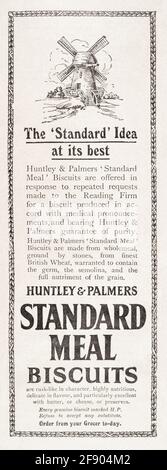 Vieux magazine Edwardian vintage papier journal Huntley & Palmers biscuit publicité de 1911 - avant les normes de publicité. Histoire de la publicité. Banque D'Images