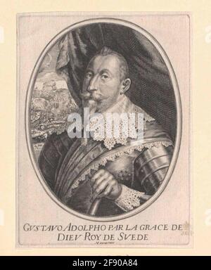Gustav II Adolf, roi de Suède Stecher: Moncornet, Baltazar Banque D'Images