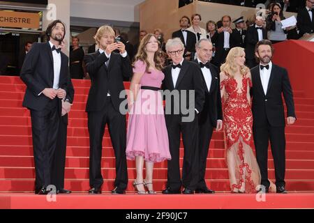 Cannes, France. 11 mai 2011 ouverture du tapis rouge et du film de première nuit à Paris lors du 64ème Festival de Cannes Banque D'Images