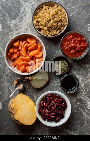 Soupe minestrone d'hiver Banque D'Images