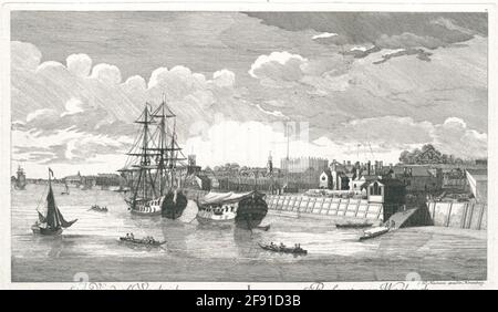 Vue sur Woolwich. Perspective von Woolwich . Banque D'Images