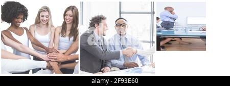 Divers groupes de professionnels travaillant dans un bureau créatif Banque D'Images