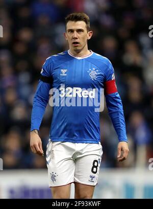 Photo du dossier datée du 17-01-2020 de Ryan Jack des Rangers. Date de publication : vendredi 16 avril 2021. Banque D'Images