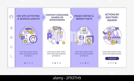 Modèle de scénario d'intégration de l'analyse du comportement des utilisateurs Illustration de Vecteur