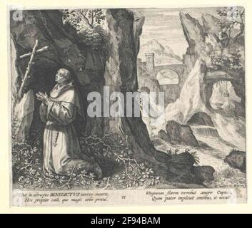 Benoît par Nursia, saint. Banque D'Images