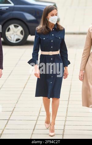 Madrid, Madrid, Espagne. 16 avril 2021. La reine Letizia d'Espagne assiste à la présentation du rapport du "Groupe de travail sur le rôle des femmes dans l'internationalisation de l'économie espagnole" au Ministère de l'Industrie, du Commerce et du Tourisme le 16 avril 2021 à Madrid, Espagne crédit: Jack Abuin/ZUMA Wire/Alay Live News Banque D'Images
