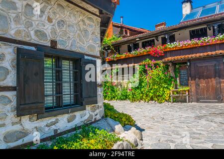 Maisons de renaissance bulgare à Bansko Banque D'Images