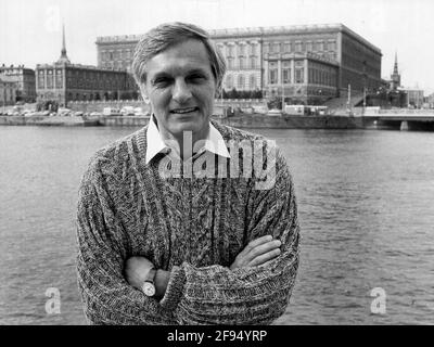 Alan Alda en visite à Stockholm, Suède, le 26 août 1988. Photo: Sven-Erik Sjoberg / DN / TT / code 53 Banque D'Images