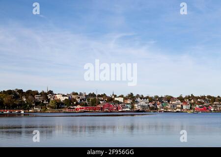 Le secteur riverain de la ville de Lunenburg, en Nouvelle-Écosse, au Canada. La ville est classée au patrimoine mondial de l'UNESCO et considérée comme le meilleur exemple de a Banque D'Images