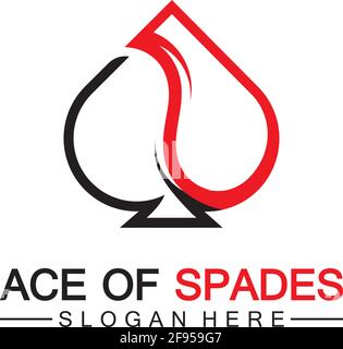 Logo icône ACE of Spades. Icône plate pour applications Web et mobiles. Il peut être utilisé comme logo, pictogramme, icône, élément d'infographie. Malade Illustration de Vecteur