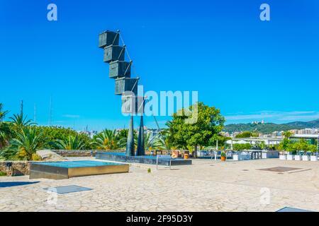 Statue Bou de Santiago Calatrava à Palma de Majorque, Espagne Banque D'Images