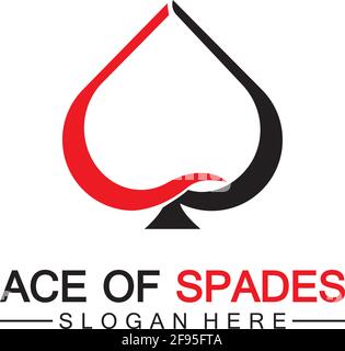 Logo icône ACE of Spades. Icône plate pour applications Web et mobiles. Il peut être utilisé comme logo, pictogramme, icône, élément d'infographie. Malade Illustration de Vecteur