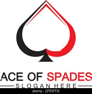 Logo icône ACE of Spades. Icône plate pour applications Web et mobiles. Il peut être utilisé comme logo, pictogramme, icône, élément d'infographie. Malade Illustration de Vecteur