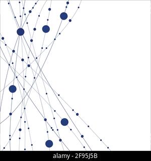 Les lignes et les points de forme abstraite sont reliés. Illustration de Vecteur