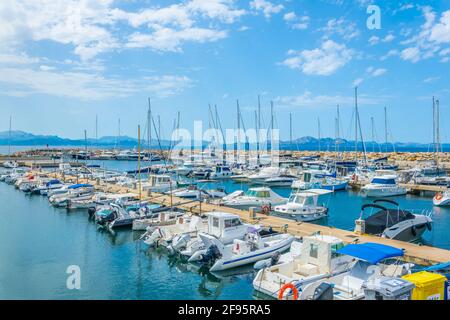 Marina à Colonia de Sant Pere, Majorque, Espagne Banque D'Images