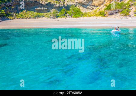 Platja des Coll Baix à Majorque, Espagne Banque D'Images