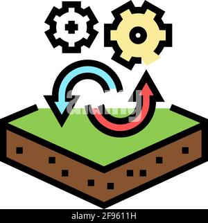 transfert vers un autre but de l'illustration vectorielle de l'icône de couleur des locaux Illustration de Vecteur