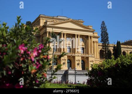 Photo prise dans le magnifique musée d'Ipiranga, ancienne maison de l'empereur du Brésil à São Paulo Banque D'Images