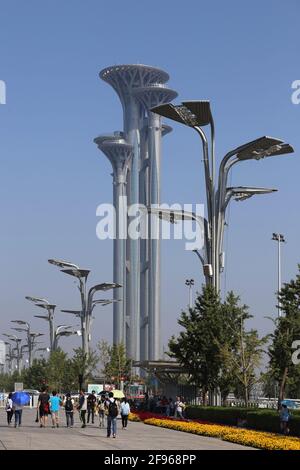 Chine, Pékin / Pékin, site olympique, tour olympique Banque D'Images