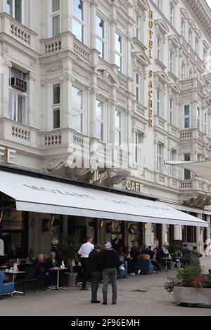 Autriche, Vienne, Hôtel Sacher, café Mozart Banque D'Images