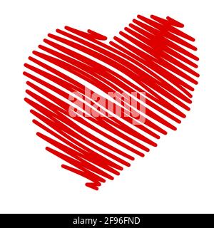 Crosshatching Valentines Illustration de Vecteur