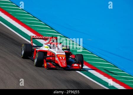 Imola, Italie 16/04/2021, 17 BEGANOVIC Dino, Prema Powerteam, action lors du 1er tour du Championnat régional d'Europe de Formule 2021 par Alpine du 16 au 18 avril 2021 sur l'Autodromo Internazionale Enzo e Dino Ferrari, à Imola, Italie - photo Florent Gooden / DPPI Banque D'Images