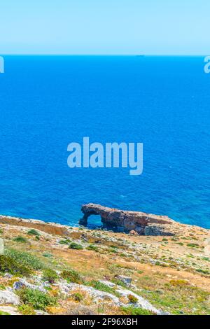 Côte maltaise près des temples Hagar Qim et Mjandra Banque D'Images