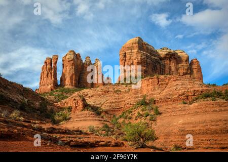 Cathedral Rock dans la forêt nationale de Coconino près de Sedona, Arizona. Banque D'Images