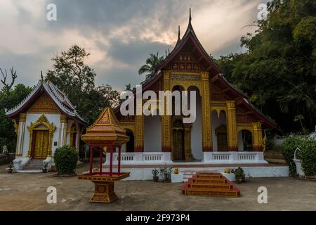 Luang Prabang, le temple de Vat Xieng Mene Saiyasettharam Banque D'Images