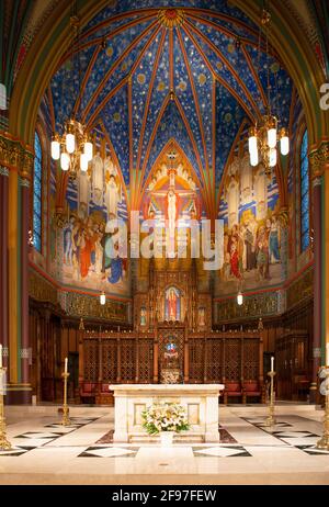 Cathédrale de la Madeleine, église catholique romaine à Salt Lake City, Utah, États-Unis Banque D'Images