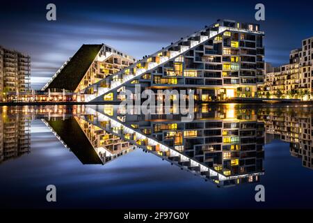 8 Maison à Copenhague par l'architecte Bjarke Ingels Group, Danemark Banque D'Images