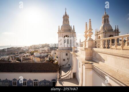 Église de Sao Vicente de Fora à Alfama, Lisbonne, Portugal, Europe Banque D'Images