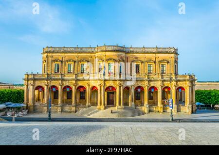 Palazzo Ducezio à Noto, Sicile, Italie Banque D'Images