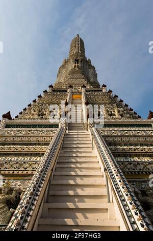Thaïlande, Bangkok, le temple de Wat Arun Banque D'Images