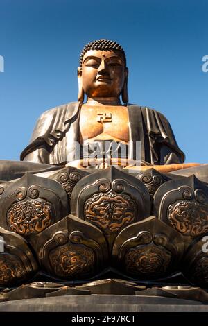 Vietnam, Sapa, Mont Fansipan, statue de Bouddha Banque D'Images