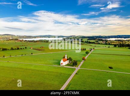 Église de pèlerinage de Saint-Coloman près de Füssen, Ostallgäu, Allgäu, Bavière, Allemagne, Europe Banque D'Images