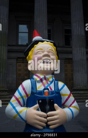 Oor Wullie Sculpture dans le centre-ville de Glasgow Banque D'Images