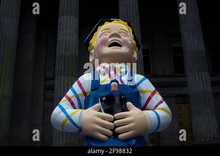 Oor Wullie Sculpture dans le centre-ville de Glasgow Banque D'Images