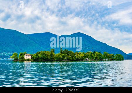 Isola di Brissago situé sur le Lago Maggiore, en Suisse Banque D'Images