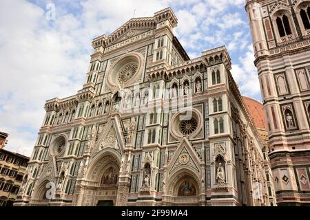 Italie, Florence, la cathédrale Santa Maria del Fiore date du 13 ème siècle, elle est célèbre pour son dôme grandiose, véritable prouesse architecturale. Banque D'Images