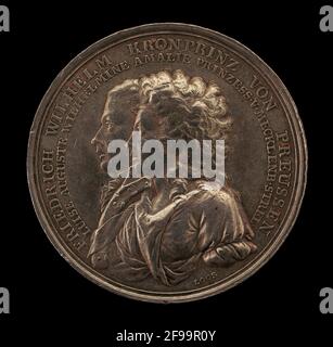 Médaille du mariage du prince héritier Frederick William de Prusse et de la princesse Louise Augusta de Mecklembourg-Strelitz [contre], 1793. Banque D'Images