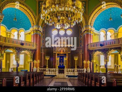 SOFIA, BULGARIE, 17 SEPTEMBRE 2014 : intérieur de la synagogue de Sofia. Banque D'Images