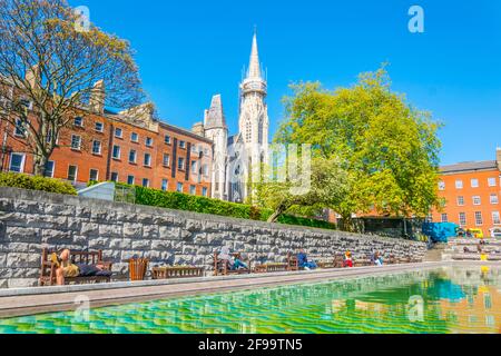 DUBLIN, IRLANDE, 9 MAI 2017 : jardin du souvenir dans le centre de Dublin, Irlande Banque D'Images