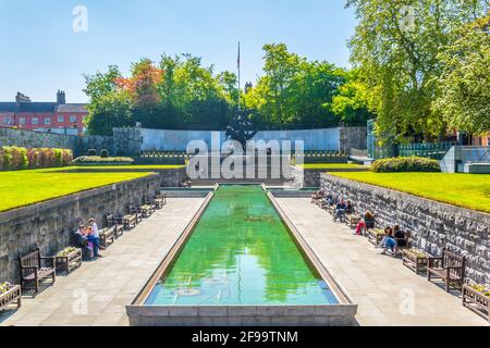 DUBLIN, IRLANDE, 9 MAI 2017 : jardin du souvenir dans le centre de Dublin, Irlande Banque D'Images