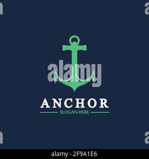 Image vectorielle de l'application représentant le logo d'ancrage et les icônes de modèle de symbole Illustration de Vecteur
