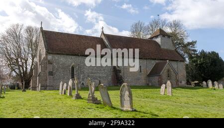 Église paroissiale de Saint-Nicolas, Bishop's Sutton, Alresford, Hampshire, Angleterre, ROYAUME-UNI Banque D'Images