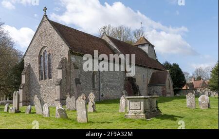 Église paroissiale de Saint-Nicolas, Bishop's Sutton, Alresford, Hampshire, Angleterre, ROYAUME-UNI Banque D'Images