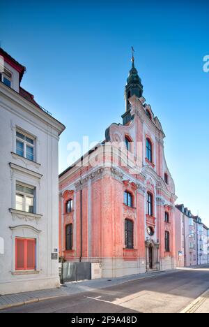 Asamkirche, église Sainte-Marie-de-Victoria, baroque, façade de maison, ancienne, historique, Architecture, Ingolstadt, Bavière, Allemagne, Europe Banque D'Images